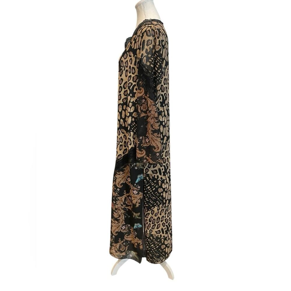 Jonquil Diane Samandi Nieman Marcus Butterfly Animal Print Lined Dress - Picture 5 of 12